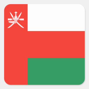 Adesivo Quadrado Vinheta de Sinalizador Oman