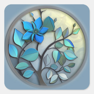 Adesivo Quadrado Vinheta design da ventoinha