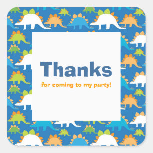 Adesivo Quadrado Vinheta DINO-mite personalizável