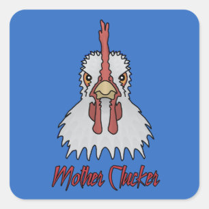 Adesivo Quadrado Vinheta do Clucker Mãe