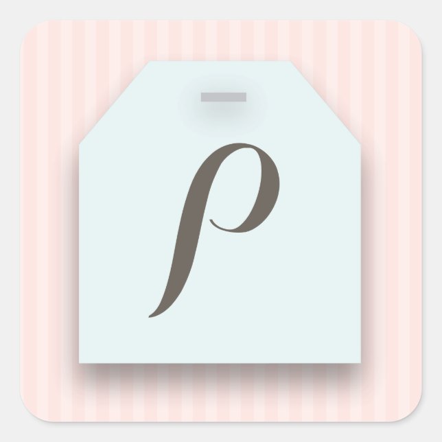 Adesivo Quadrado Vinheta do Teacup Teabag Party (Frente)