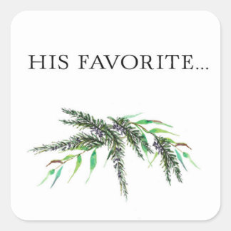 Adesivo Quadrado Vinheta Favorita Personalizada "Sua"