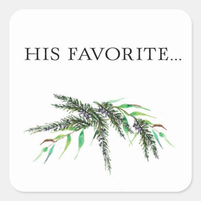 Adesivo Quadrado Vinheta Favorita Personalizada "Sua" (Frente)