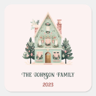Adesivo Quadrado Vinheta Festiva Personalizada