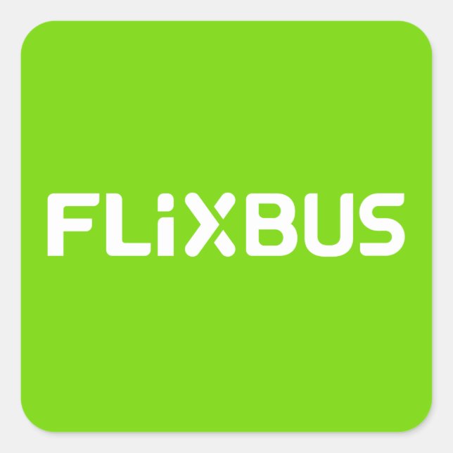 Adesivo Quadrado Vinheta Flixbus (Frente)