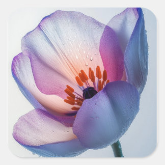 Adesivo Quadrado Vinheta Flor