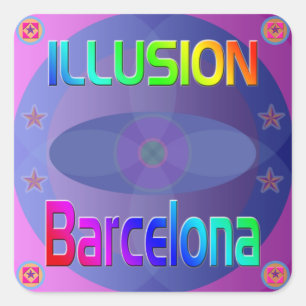 Adesivo Quadrado Vinheta "ILLUSION Barcelona"!