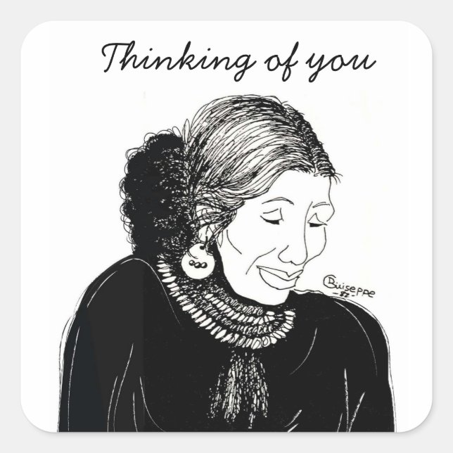 Adesivo Quadrado Vinheta indiana (Frente)