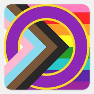 Adesivo Quadrado Vinheta Indicador de Orgulho Retroativo 8 Inclusiv