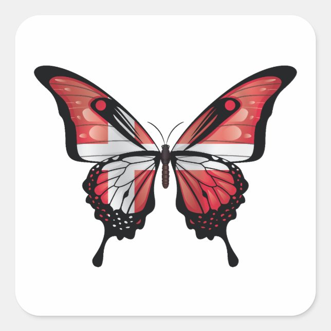 Adesivo Quadrado Vinheta Indicadora da Borboleta (Frente)