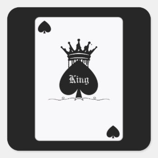 Adesivo Quadrado Vinheta King of Spades