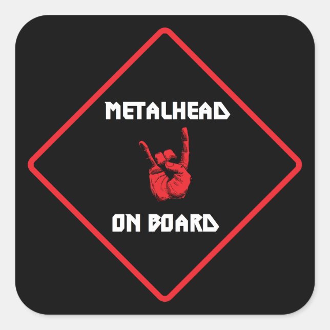 Adesivo Quadrado Vinheta Metalhead On Conselho (Frente)