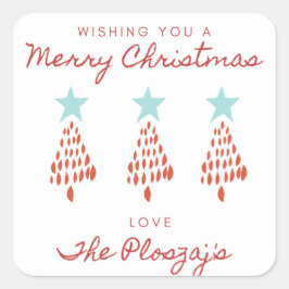 Adesivo Quadrado Vinheta Natal