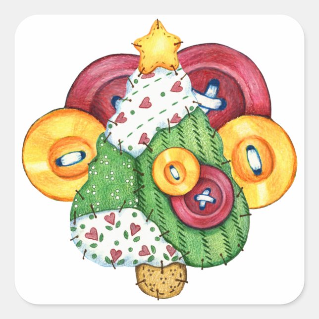 Adesivo Quadrado Vinheta Natal - SRF (Frente)