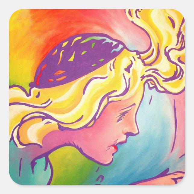 Adesivo Quadrado Vinheta Oz - Polocromo (Frente)