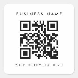 Adesivo Quadrado Vinheta personalizada de código QR quadrado