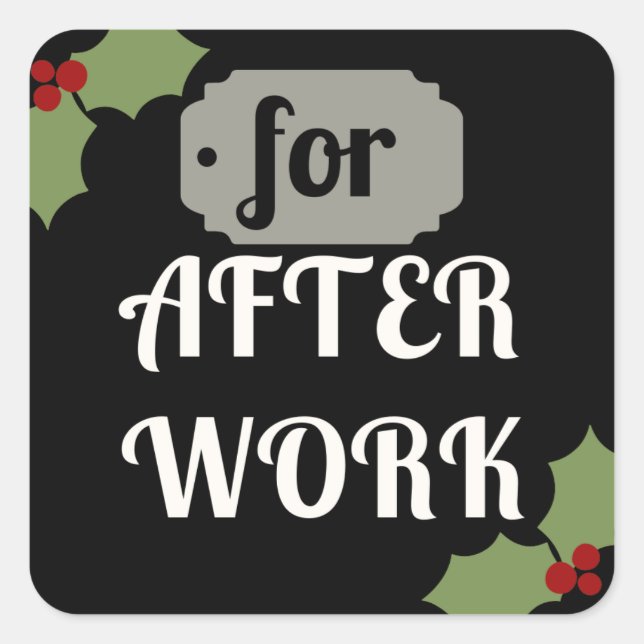 Adesivo Quadrado Vinheta-presente para vinho encantador - Perfeito  (Frente)