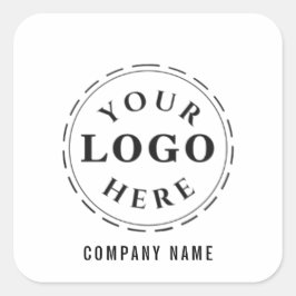 Adesivo Quadrado Vinheta quadrada com marca - Personalizável e Na m