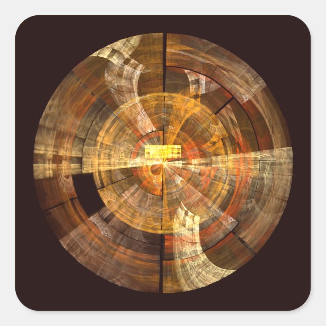 Adesivo Quadrado Vinheta quadrada de Abstrato de integridade (Frente)
