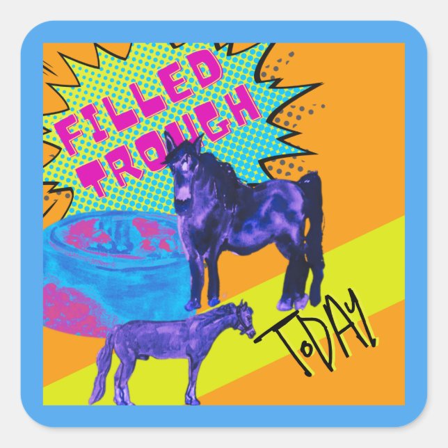 Adesivo Quadrado vinheta quadrada de estilo quadrado recheada (Frente)