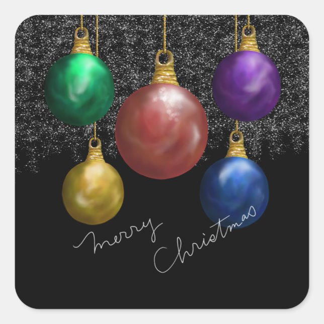 Adesivo Quadrado Vinheta Quadrada de Joy Brilhante (Frente)