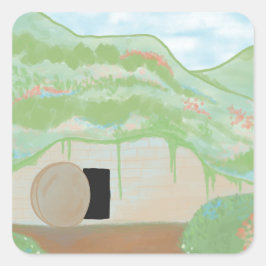 Adesivo Quadrado Vinheta quadrada de ressurreição