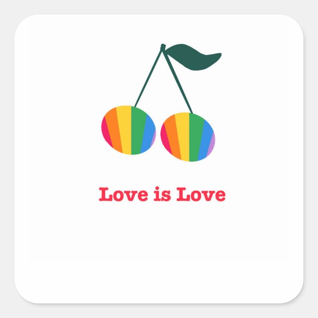 Adesivo Quadrado Vinheta quadrada de t-shirt do orgulho (Frente)