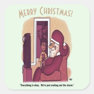 Adesivo Quadrado Vinheta Quadrada Grande de Tempestade