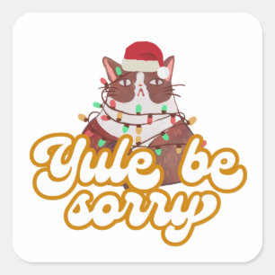 Adesivo Quadrado Vinheta Quadrada Grumpy Cat