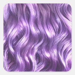 Adesivo Quadrado Vinheta Quadrada Lilac Hair