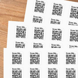 Adesivo Quadrado Vinheta quadrado Design de código QR