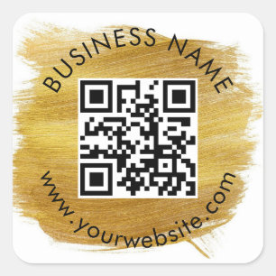 Adesivo Quadrado Vinheta quadrado Modelo de código QR personalizado