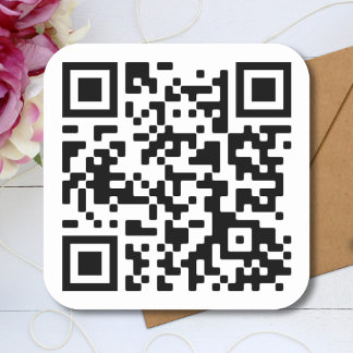 Adesivo Quadrado Vinheta quadrado Modelo de código QR personalizado