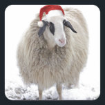 Adesivo Quadrado Vinheta redonda clássica PERSONALIZÁVEL DE OVELHA<br><div class="desc">O CLIENTE DE OVELHA DE NATAL VEM EM DOIS TAMANHOS DIVERTIDOS COMO SELO DE ENVELOPE DE NATAL PARA CARTÕES DE NATAL</div>