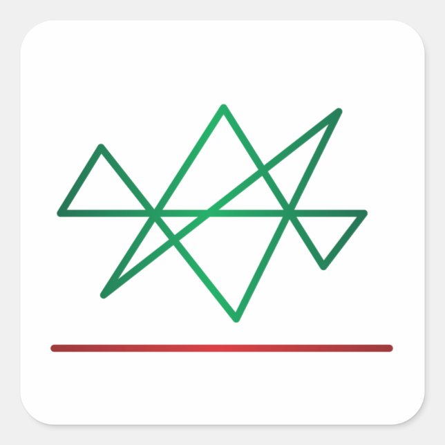 Adesivo Quadrado Vinheta reiki das estrelas das Midas (Frente)