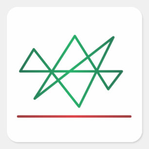 Adesivo Quadrado Vinheta reiki das estrelas das Midas