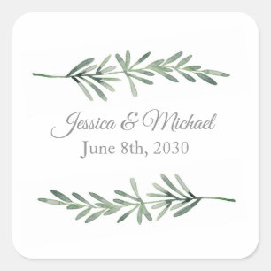 Adesivo Quadrado Vinheta Rosemary Square