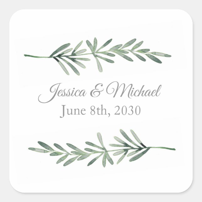 Adesivo Quadrado Vinheta Rosemary Square (Frente)