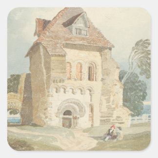 Adesivo Quadrado Vinheta Rústica