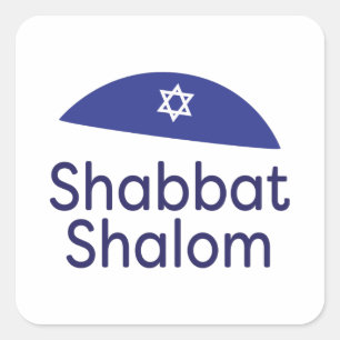 Adesivo Quadrado Vinheta Shabbat Shalom
