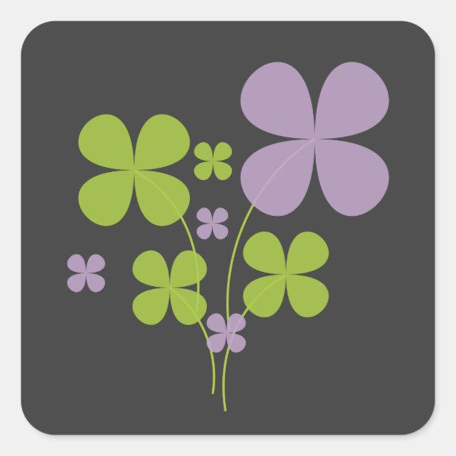 Adesivo Quadrado Vinheta Shamrock (Frente)