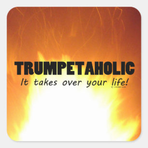 Adesivo Quadrado Vinheta Trumpetaholic Life Square