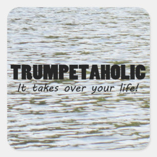 Adesivo Quadrado Vinheta Trumpetaholic Life Square