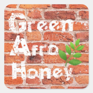 Adesivo Quadrado Vinheta Verde Afro Honey 2