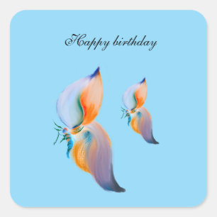 Adesivo Quadrado Vinhetas