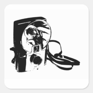 Adesivo Quadrado Vinhetas da câmera