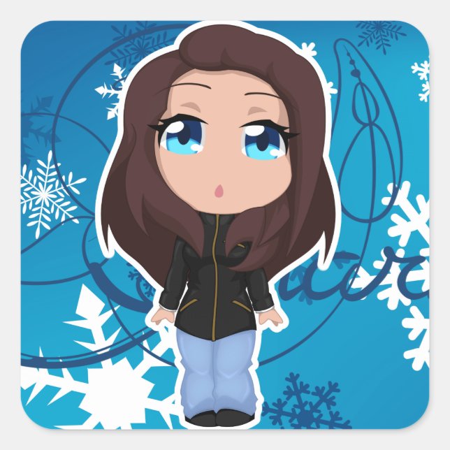 Adesivo Quadrado Vinhetas de férias Sharm (Frente)