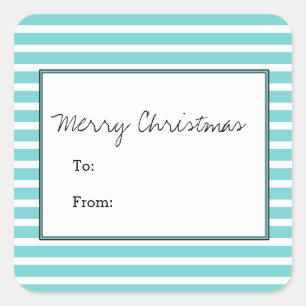 Adesivo Quadrado Vinhetas de Férias Turquesas