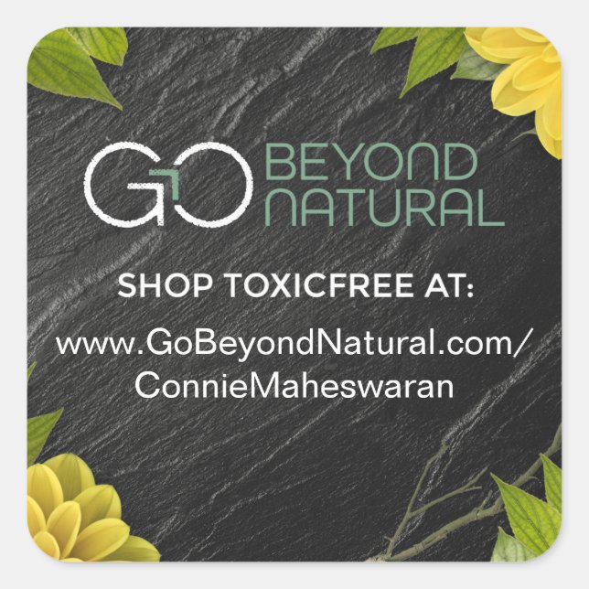 Adesivo Quadrado Vinhetas de ligação replicadas (Escuro) (Frente)