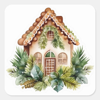 Adesivo Quadrado Vinhetas de Natal